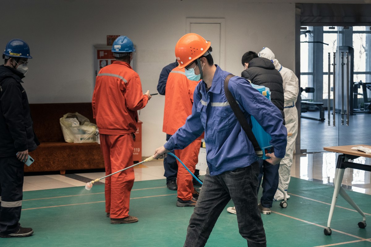Equipo de restauración post-incendio